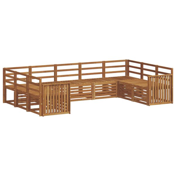 vidaXL Setovi sofa 9 pcs Prirodna Čvrsto drvo akacije