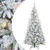 vidaXL Umjetno božićno drvce s nogom s stalakom Bijelo 210 cm PE i PVC