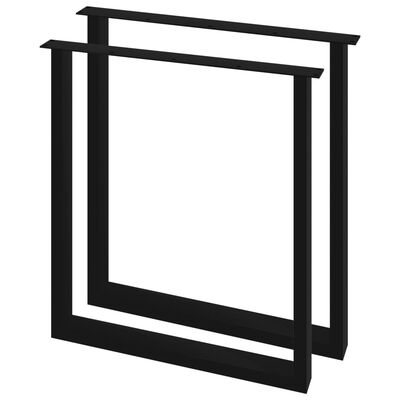 vidaXL Noge za blagovaonski stol 2 kom u obliku slova O 70 x 72 cm