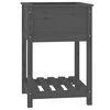 vidaXL Sadilica s policom siva 54x54x81 cm od masivne borovine
