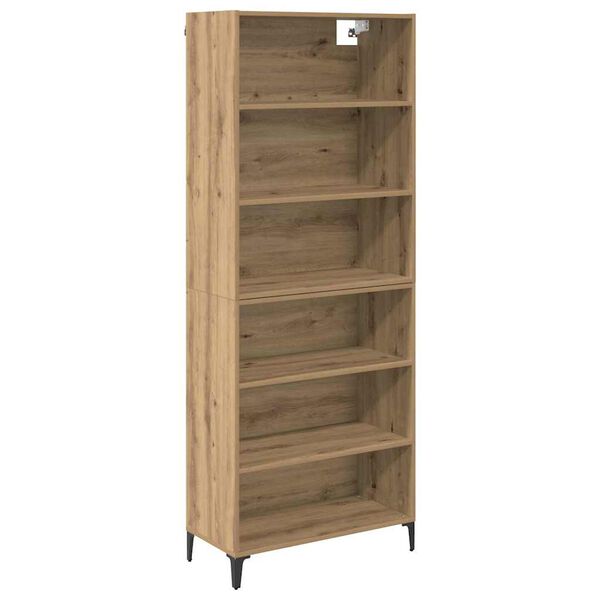 vidaXL Highboard Umjetnički hrast 69,5 x 34 x 180 cm Konstruirano drvo