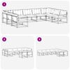 vidaXL Set vanjskih sofa s jastukom 9 pcs Prirodna i krem