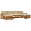 vidaXL Setovi sofa s jastukom 6 pcs Čvrsto drvo akacije