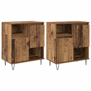 vidaXL Kreveta 2 pcs Staro drvo 60 x 35 x 70 cm