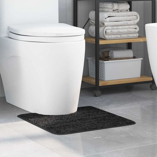 vidaXL Prostirka protiv klizanja s izrezom za WC Tamno siva 50 x 50 cm