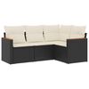 vidaXL 4-dijelni set vrtnih sofa od poliratana s jastucima crni