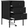 vidaXL Noćni ormar Crni hrast 42 x 41 x 61 cm Konstruirano drvo