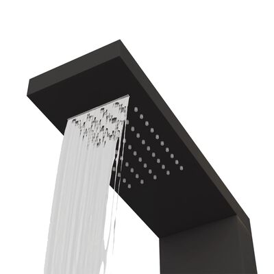 vidaXL Panel za tuširanje aluminijski crni