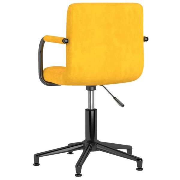 vidaXL Okretna blagovaonska stolica boja senfa bar&scaron;unasta