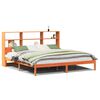 vidaXL Krevet s regalom za knjige bez madraca 200x200 cm od borovine