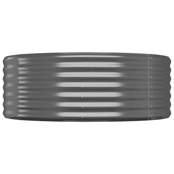 vidaXL Povišena vrtna gredica od pocinčanog čelika 507x100x36 cm antracit