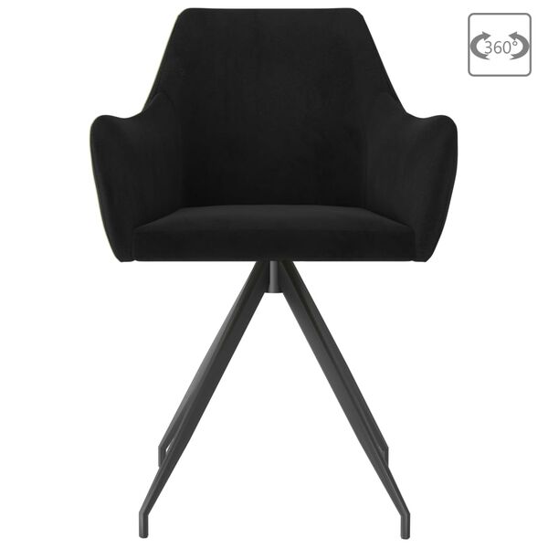 vidaXL Blagovaonske stolice 2 kom crne bar&scaron;unaste