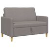 vidaXL Sofa s pohranom Sivosmeđa 122 x 78 x 87 cm Poliester