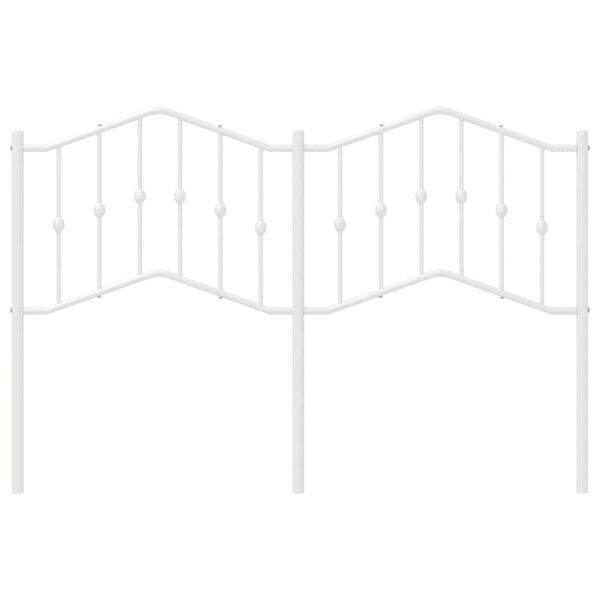 vidaXL Metalno uzglavlje bijelo 135 cm