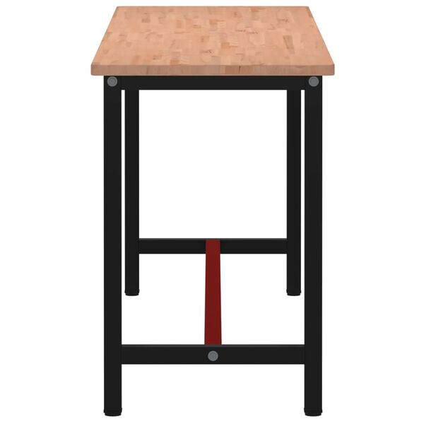 vidaXL Radni stol 200x55x81,5 cm od masivne bukovine i metala