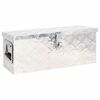 vidaXL Kutija za pohranu srebrna 60 x 23,5 x 23 cm aluminijska