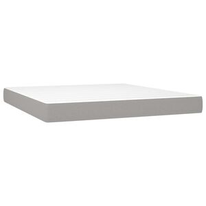 vidaXL Madrac s džepičastim oprugama srednje tvrdoće svjetlosivi 183x213x20 cm tkanina