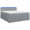 vidaXL Boxspring krevet s madracem Svjetlosiva 160 x 200 cm Tkanina