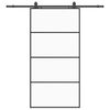 vidaXL Klizna vrata s okovima crna 102,5x205 cm ESG staklo
