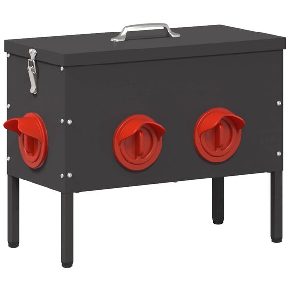 vidaXL Hranilica za piliće 2 pcs Crna 41,5 x 20,5 x 33 cm