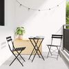 vidaXL Sklopivi bistro set 3 pcs Antracit Čelik