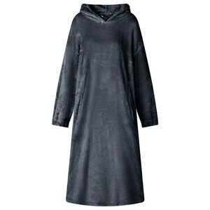 vidaXL Deka majica s kapuljačom Mornarsko plava m Flanel