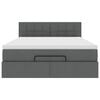 vidaXL Otomanski krevet s madracem tamnosivi 140x190cm od tkanine