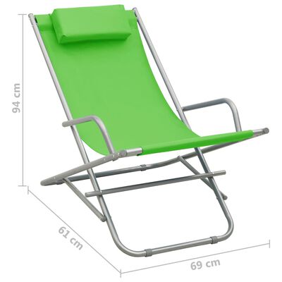vidaXL Stolice za ljuljanje 2 kom čelične zelene