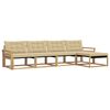 vidaXL Set vanjskih sofa 5 kom. Bijela i bež