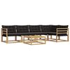 vidaXL Set vanjskih sofa 6 pcs Bijela i crna 79 x 79 x 37 cm