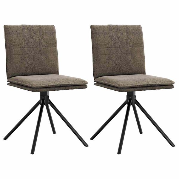 vidaXL Blagovaonska stolica Tamno siva umjetna antilop koža