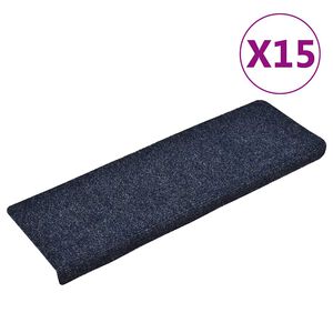 vidaXL Prostirke za stepenice samoljepljive 15 kom 65x21x4 cm plave pravokutne rubove