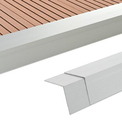 vidaXL Kutni profili za trijemove od aluminija 5 kom 170 cm srebrni