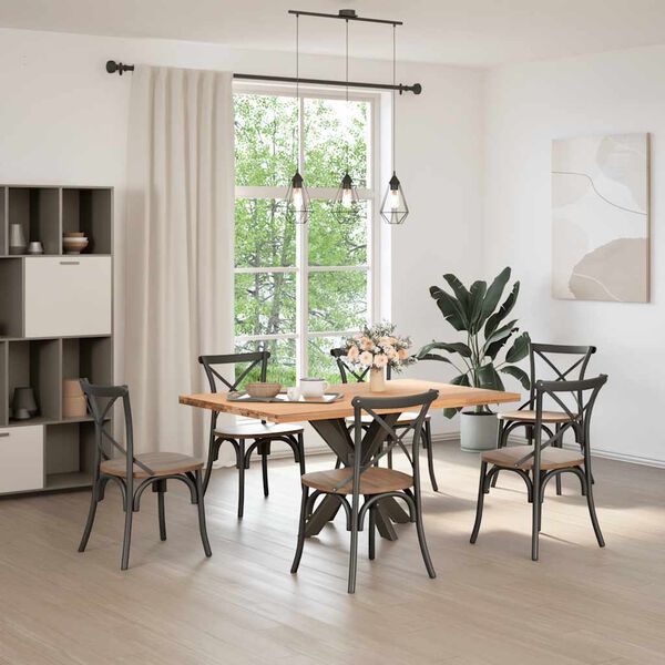 vidaXL Noge blagovaonskog stola u obliku pauka crne 85x85x(72-73) cm čelik