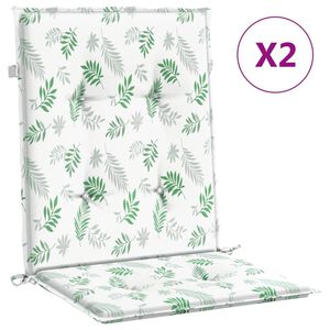 vidaXL Jastuci za stolicu 2 kom s uzorkom li&scaron;ća od tkanine