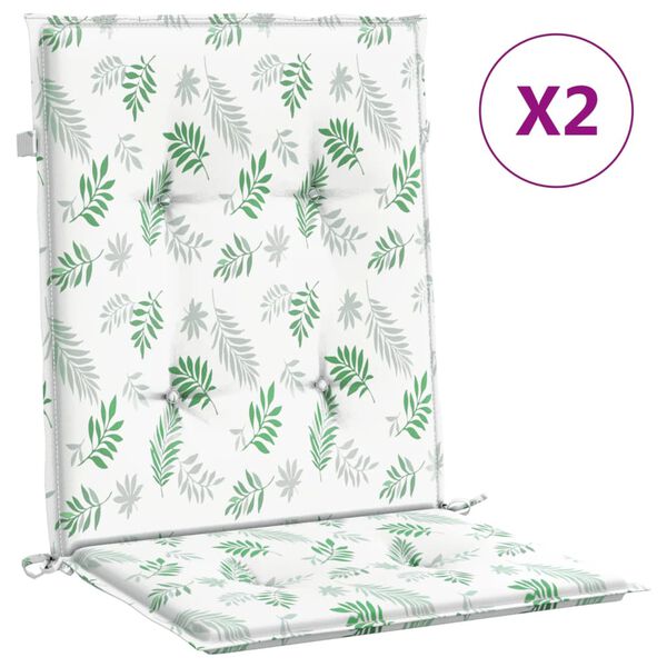 vidaXL Jastuci za stolicu 2 kom s uzorkom li&scaron;ća od tkanine