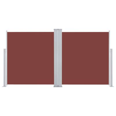 vidaXL Uvlačiva bočna tenda smeđa 117 x 600 cm