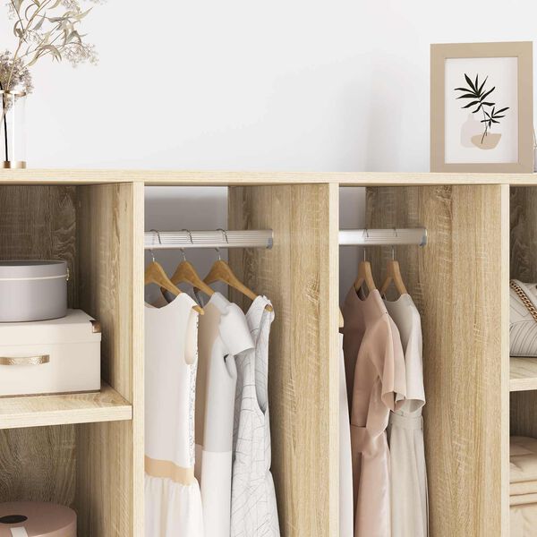 vidaXL Cijev za ormar 12 pcs Srebrno 764 x 15 x 29 mm