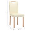 vidaXL Blagovaonske stolice od umjetne kože 4 kom krem