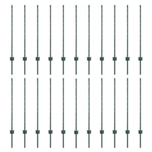 vidaXL Ograde 22 pcs Zelena 140 cm Čelik