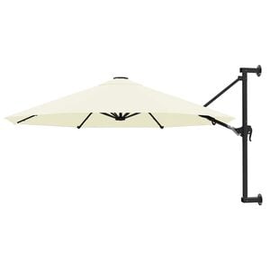 vidaXL Zidni suncobran s metalnom &scaron;ipkom 300 cm boja pijeska