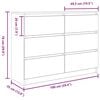 vidaXL Komoda bijela 100x35x76 cm od konstruiranog drva