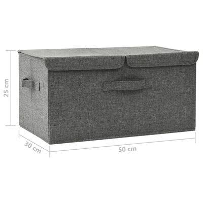 vidaXL Kutija za pohranu od tkanine 50 x 30 x 25 cm antracit