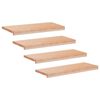 vidaXL Step treads 4 kom. 80 x 25 x 2 cm Prirodna Čvrsto drvo bukve