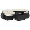 vidaXL 7-dijelni set vrtnih sofa od poliratana s jastucima crni