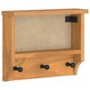 vidaXL Zidna vje&scaron;alica za kapute SANDNES 45x12x35 cm Masivno drvo bor