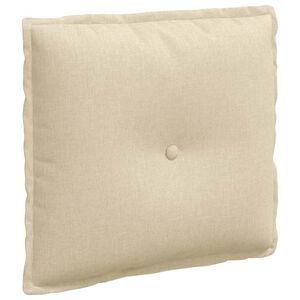 vidaXL Jastuk za leđa Krema 50 x 19 x 45 cm tkanina