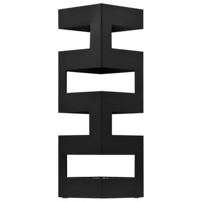 vidaXL Stalak za kišobrane s dizajnom tetrisa čelični crni