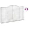 vidaXL Lučne gabionske ko&scaron;are 5 kom 300x30x160/180cm pocinčano željezo