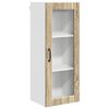 vidaXL Zidni stakleni ormarić PORTO Sonoma hrast 40 x 31 x 100 cm